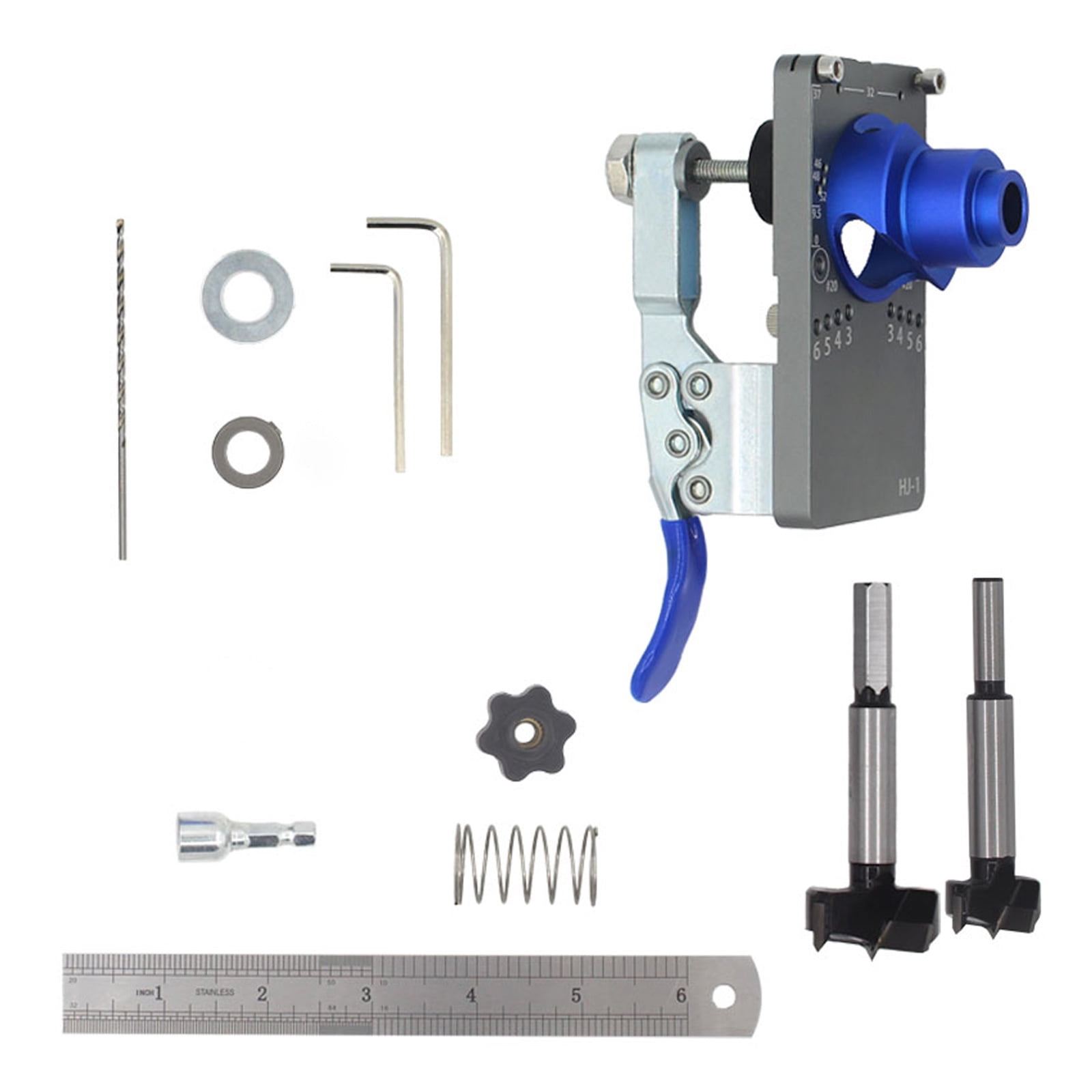35mm Concealed Hinge Jig Boring Hole Drill Guide Cutter Bit Set Door Boring Hole Template and Bit for Cabinet Door