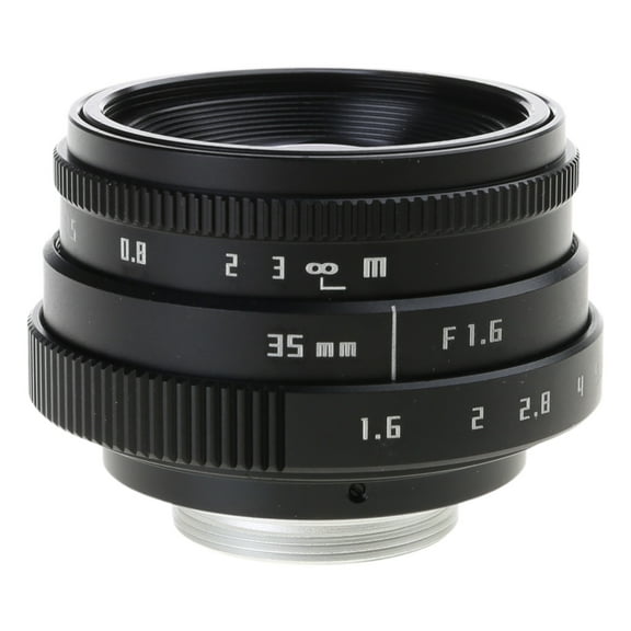 35mm F1.6 CCTV Lens Lens Adapter Rings C-Mount for /3 Mount Single Camera Accessories