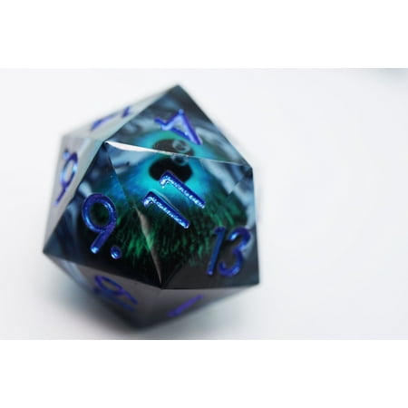 35mm Moving Eye D20 - Blue Cyclops Eye