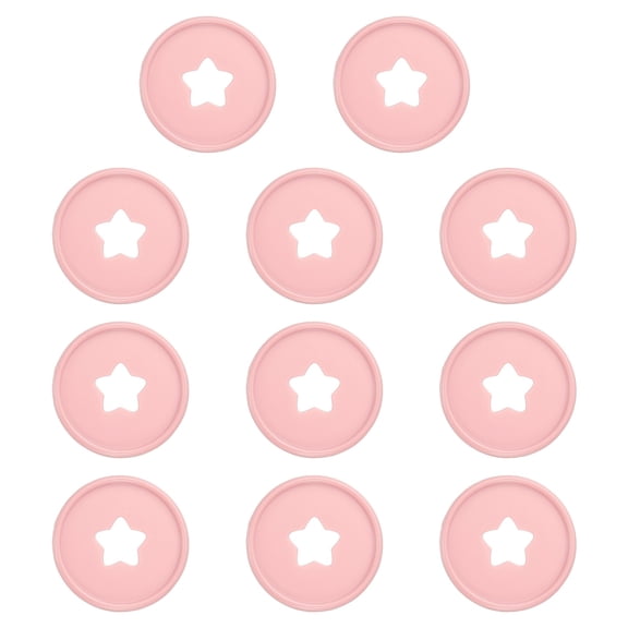 35mm Plastic Book Binding Discs, 11 Pack Discbound Expansion Discs Star Binder Rings for DIY Notebook Planner, Light Pink