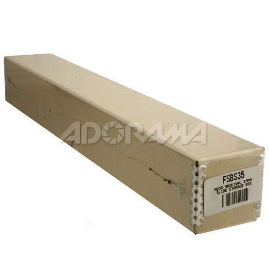 35mm Size Slide Storage Box with Dividers, Holds 360 Slides, 18x2 5/8x2 1/2"