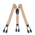thumbnail image 1 of 35mm Wide Adjustable Elastic Suspender Leather Button End Suspender Fashion Suspenders For Wedding Work, 1 of 1