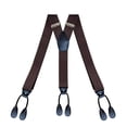 thumbnail image 1 of 35mm Wide Adjustable Elastic Suspender Leather Button End Suspender Fashion Suspenders For Wedding Work, 1 of 1