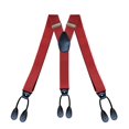 thumbnail image 1 of 35mm Wide Adjustable Elastic Suspender Leather Button End Suspender Fashion Suspenders For Wedding Work, 1 of 1