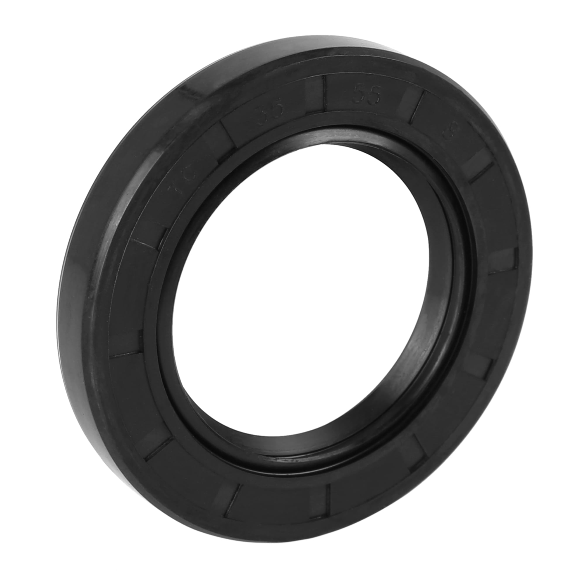 Sourcing Map TC 2 X Black Nitrile Rubber Oil Seals With Spring For