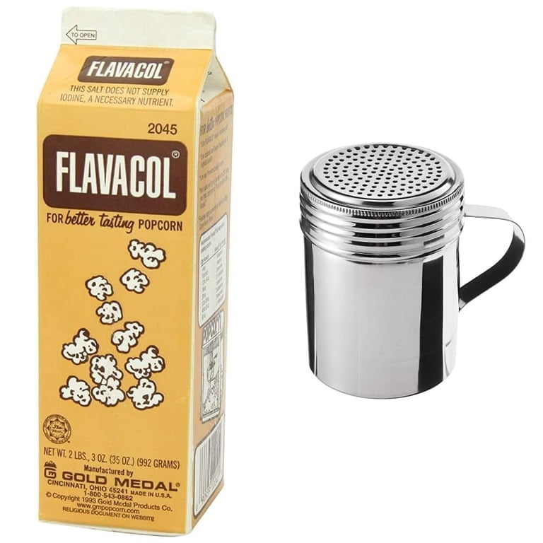 Perfect Stix Flavacol 35oz Popcorn Salt, 10oz Stainless Steel