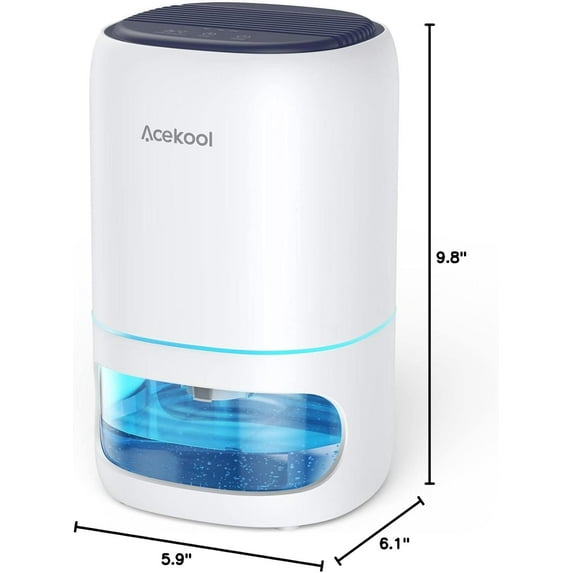 35oz Dehumidifier Small Portable with 7 Colorful Lights, Auto-off Timer Ultra Quiet for Home Bedroom Bathroom