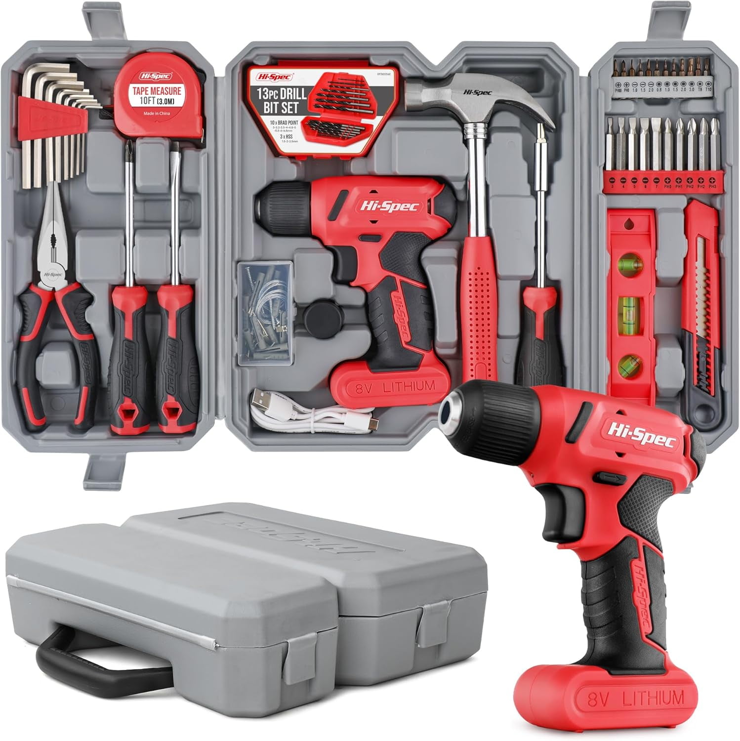 35pc Pink tool kit with 3.6V USB Electric Screwdriver and drill set. Complete women tool set Walmart