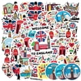 thumbnail image 1 of 35pcs-100pcs British Sticker Pack Stationery Stickers Travel Stickers Kids Stickers for Suitcase Laptop Guitar, 1 of 9