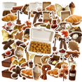 thumbnail image 1 of 35pcs-100pcs Brown Animal Stickers Autumn Food Stickers Coffee Decoration Animal Stickers for Laptops Notebooks Suitcases, 1 of 9