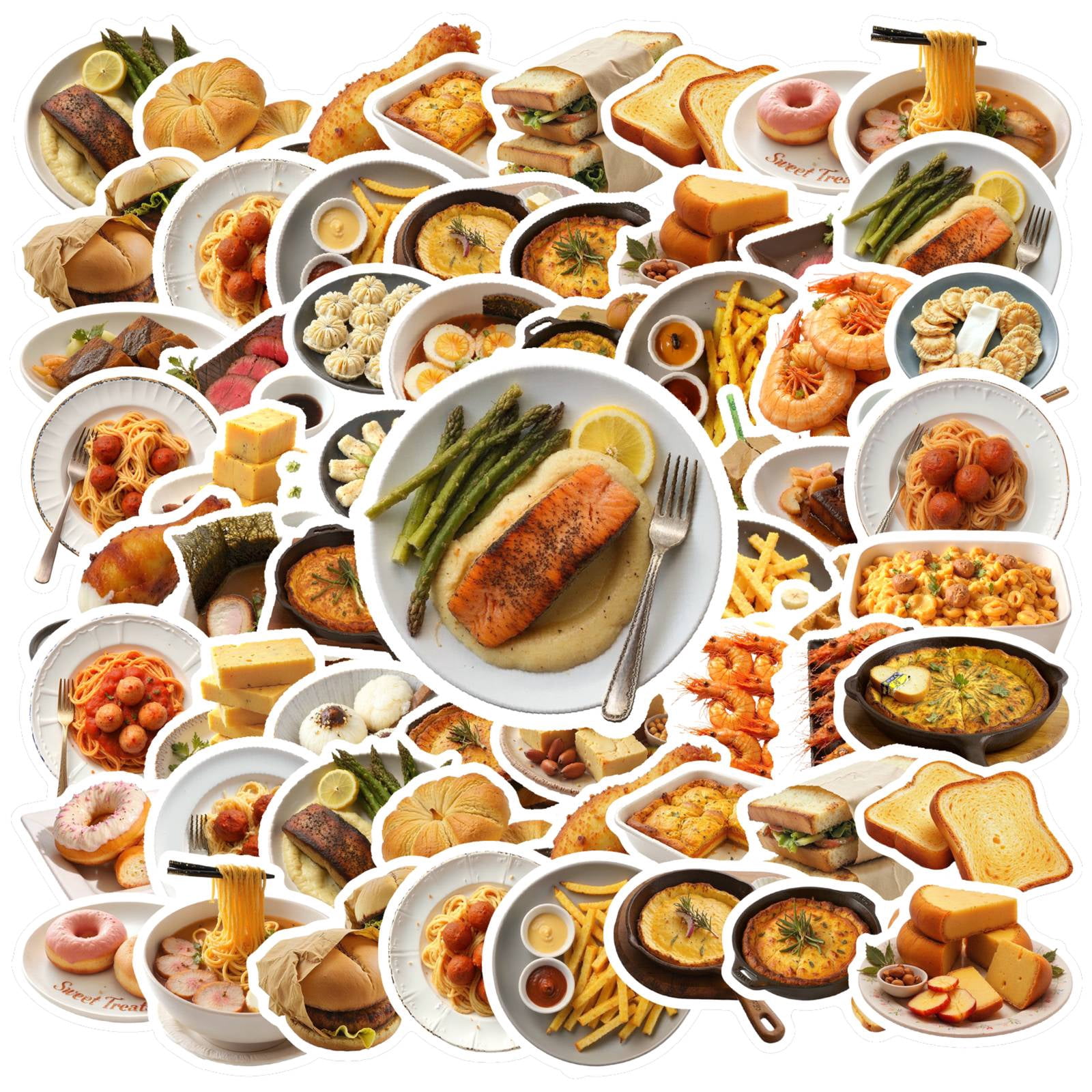 Eat Dis Sticker 35pcs-100pcs Delicious Stickers Food Graffiti Decals Snacks Decals Meal ...