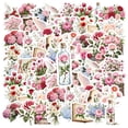 thumbnail image 1 of 35pcs-100pcs Floral Stickers Stationery Stickers Romantic Stationery Stickers Flower Stickers for Laptops Suitcases Notebooks, 1 of 9