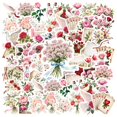 thumbnail image 1 of 35pcs-100pcs Floral Stickers Stationery Stickers Romantic Stationery Stickers Flower Stickers for Laptops Suitcases Notebooks, 1 of 9
