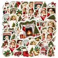thumbnail image 1 of 35pcs-100pcs Retro Christmas Stickers Santa Angel Stickers Holiday Festive Stickers for Laptops Phones Suitcases, 1 of 9