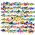 thumbnail image 1 of 35pcs-100pcs Tropical Fish Stickers Ocean Animal Stickers Marine Life Kids Stickers for Laptops Suitcases Notebooks, 1 of 9