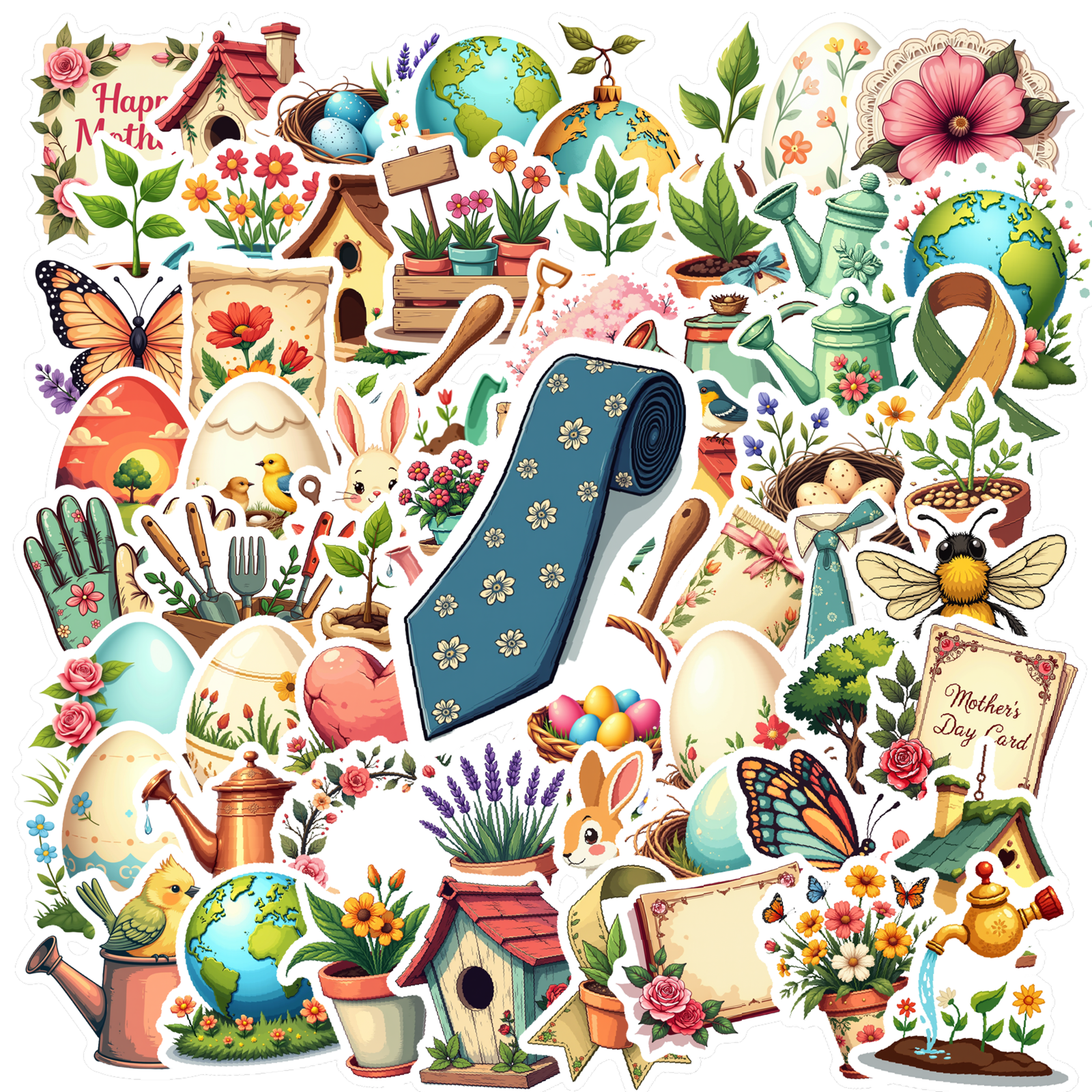 35pcs-150pcs Colorful Stationery Stickers Gardening Egg DIY Stickers ...