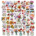 thumbnail image 1 of 35pcs-200pcs Decorative Floral Stickers Bouquet Nature Stickers Garden Stickers for Laptops Notebooks Guitars, 1 of 9