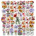 thumbnail image 1 of 35pcs-200pcs Decorative Floral Stickers Bouquet Nature Stickers Garden Stickers for Laptops Notebooks Guitars, 1 of 9