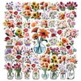thumbnail image 1 of 35pcs-200pcs Decorative Floral Stickers Bouquet Nature Stickers Garden Stickers for Laptops Notebooks Guitars, 1 of 9