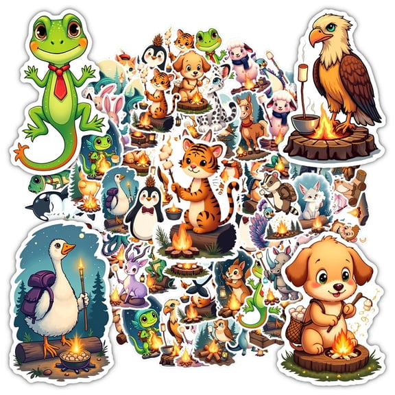 35pcs-50pcs Adorable Stickers Cute Kids Stickers Cartoon Stationery Stickers for Laptops Phones Notebooks