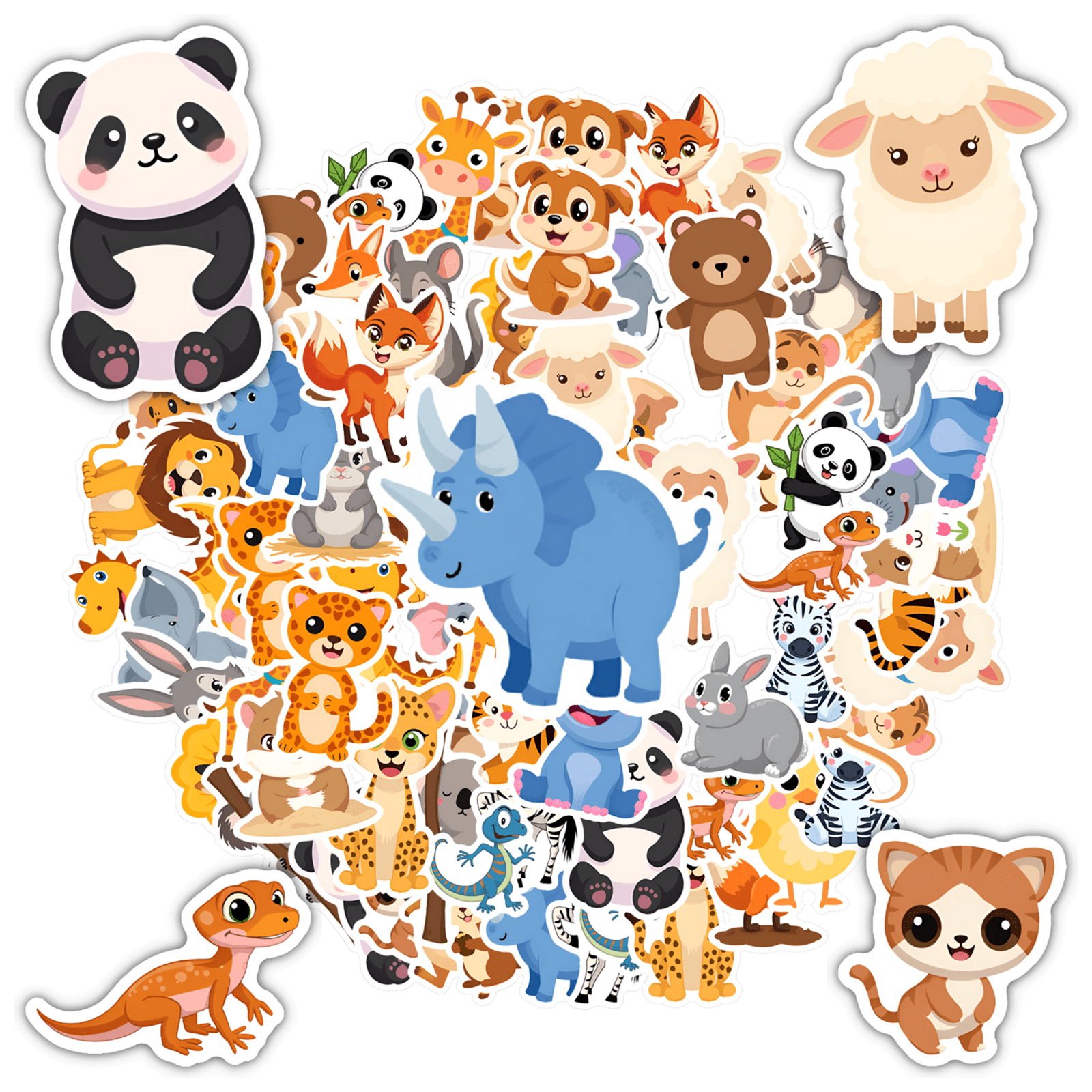 35pcs-50pcs Animal Stickers Kids Cute Stickers Children DIY Stickers