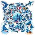 thumbnail image 1 of 35pcs-50pcs Cartoon Shark Stickers Adventure Stickers Ocean Animal Stickers for Luggage Laptops Suitcases, 1 of 9
