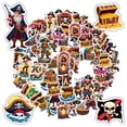 thumbnail image 1 of 35pcs-50pcs Cartoon Stickers Pirate Stickers Skull Stickers Treasure for Luggage Fridge, 1 of 8