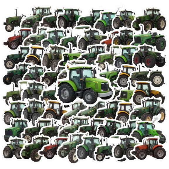 35pcs-50pcs Classic Tractor Stickers Agriculture Vinyl Stickers Kids Stickers for Phone Laptop Luggage Suitcase