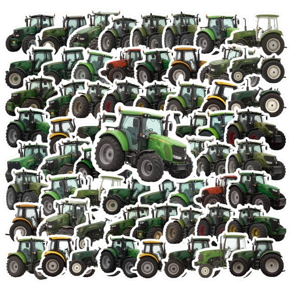 35pcs-50pcs Classic Tractor Stickers Agriculture Vinyl Stickers Kids Stickers for Phone Laptop Luggage Suitcase