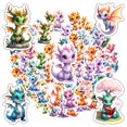 thumbnail image 1 of 35pcs-50pcs Colorful Dragon Stickers Fantasy Cute Animal Stickers for Suitcase Fridge Phone, 1 of 9
