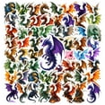 thumbnail image 1 of 35pcs-50pcs Colorful Dragon Stickers Fantasy Dragon PVC Dragon Stickers for Laptops Phone Guitar, 1 of 9