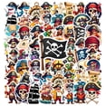 thumbnail image 1 of 35pcs-50pcs Colorful Kids Stickers Pirate Animal Stickers Skull Pack for Luggage Phone Laptop, 1 of 9