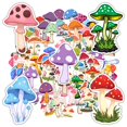 thumbnail image 1 of 35pcs-50pcs Colorful Mushroom Stickers Nature Cartoon Stickers Fantasy Stickers for Laptops Phones Suitcases, 1 of 9