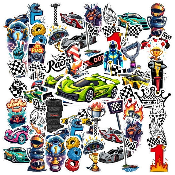 Sticker Racing Home 35pcs-50pcs Colorful Racing Stickers Motorsport PVC Stickers Cars Kids ...