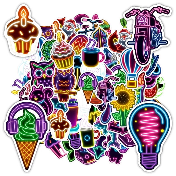 35pcs-50pcs Colorful Stationery Stickers Cute Kids Stickers Fantasy PVC Sticker for Laptops Suitcase