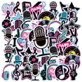thumbnail image 1 of 35pcs-50pcs Colorful Stationery Stickers Retro Music Stickers Cool Vinyl Decals for Laptops Phones Suitcase, 1 of 9