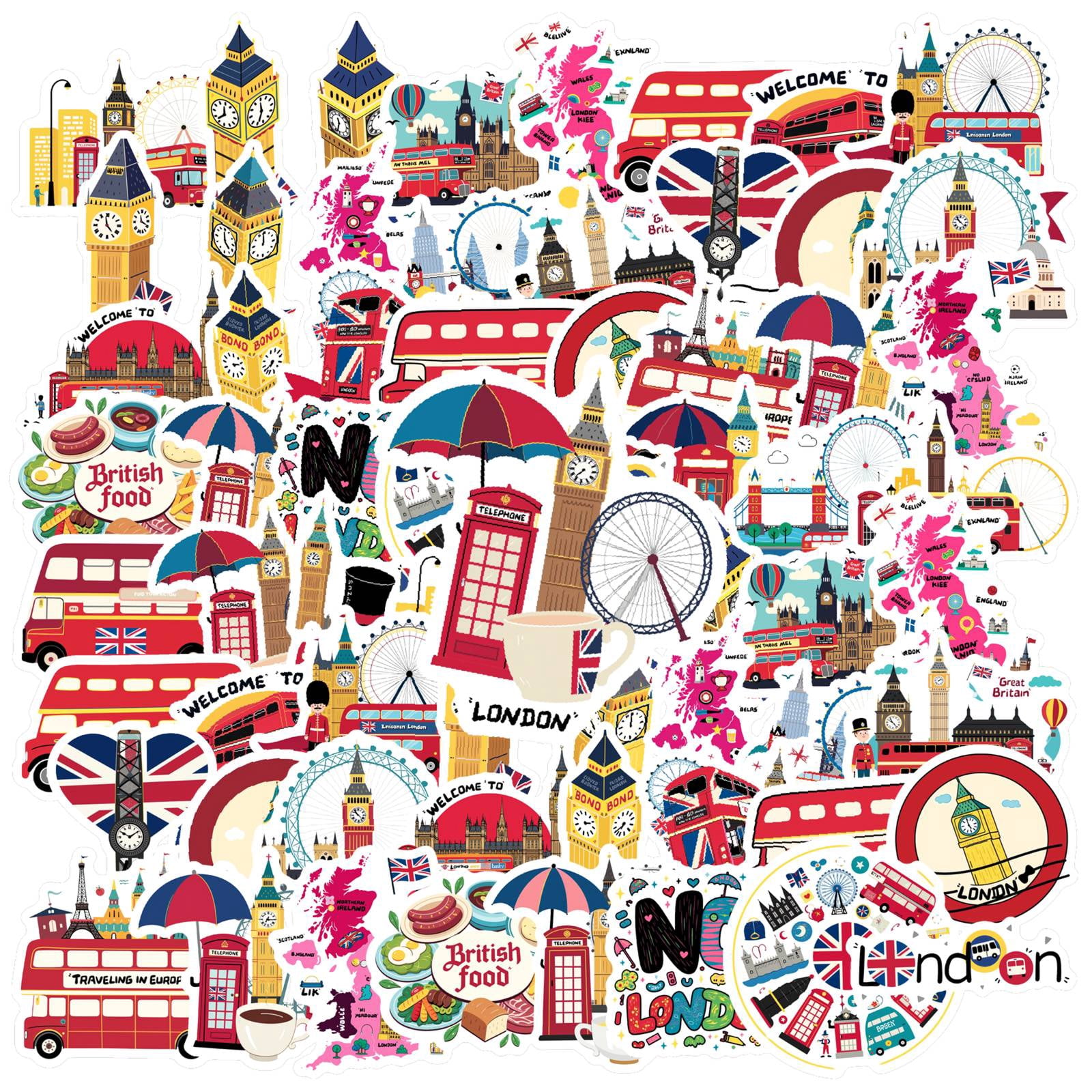 35pcs-50pcs Colorful Stickers London Stickers Iconic Stickers UK ...