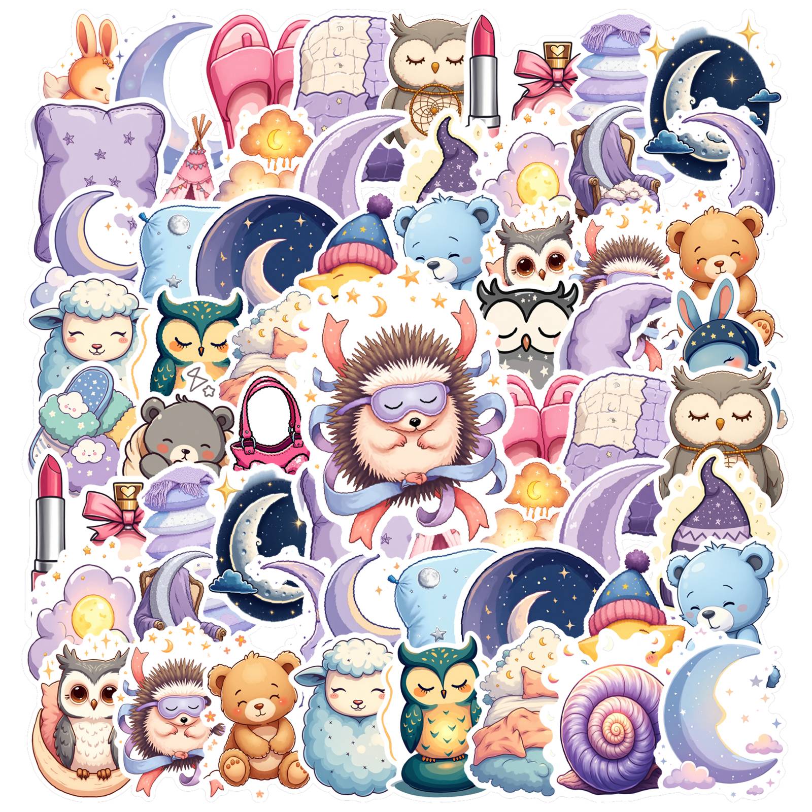 35pcs-50pcs Cuddly Stationery Stickers Cozy Kids Stickers Cartoon ...