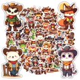 thumbnail image 1 of 35pcs-50pcs Cute Animal Stickers Cowboy Character Stickers PVC Stickers for Laptops Notebooks Suitcases, 1 of 9