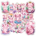 thumbnail image 1 of 35pcs-50pcs Cute Axolotl Sticker Pack Pink Cartoon Stickers for Laptops Suitcase Phone, 1 of 9