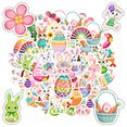 thumbnail image 1 of 35pcs-50pcs Cute Bunny Stickers Easter Stickers Flower Stickers Colorful Stickers for Laptops Notebooks Suitcases, 1 of 9