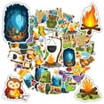 thumbnail image 1 of 35pcs-50pcs Cute Camping Stickers Nature Animal Decals Hiking Stickers for Luggage Laptop Guitar, 1 of 9