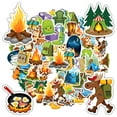 thumbnail image 1 of 35pcs-50pcs Cute Camping Stickers Nature Animal Decals Hiking Stickers for Luggage Laptop Guitar, 1 of 9