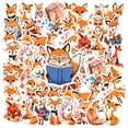 thumbnail image 1 of 35pcs-50pcs Cute Fox Stickers Animal Stationery Stickers Funny Kids Stickers for Laptops Notebooks Suitcases, 1 of 9