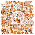 thumbnail image 1 of 35pcs-50pcs Cute Fox Stickers Animal Stationery Stickers Funny Kids Stickers for Laptops Notebooks Suitcases, 1 of 9