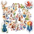 thumbnail image 1 of 35pcs-50pcs Cute Musical Stickers Animal Band Stickers Cartoon Instrument Stickers for Laptops Notebooks Suitcases, 1 of 9