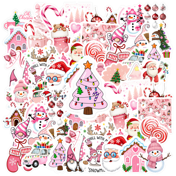 35pcs-50pcs Cute Stickers Christmas Holiday Funny Stickers Sweet Stickers for Laptops Notebooks Suitcases
