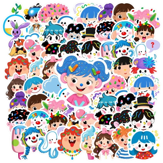 35pcs-50pcs Cute Stickers Kids Stickers Funny Stickers Teacher Reward Stickers for Phones Laptops Suitcase