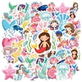 thumbnail image 1 of 35pcs-50pcs Cute Stickers Mermaid Stickers Colorful Stationery Stickers for Laptops Suitcase Phone, 1 of 9