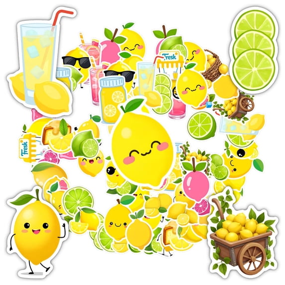 35pcs-50pcs Cute Stickers Stationery Stickers Citrus Stickers DIY Stickers for Luggage Fridge